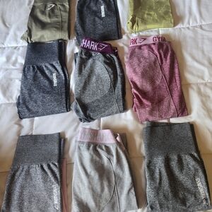 Gymshark Assorted Workout Leggings Set - Gray, Pink, Olive